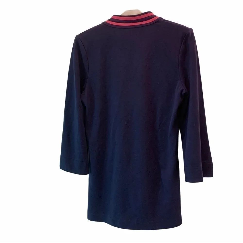 Lilly Pulitzer Navy Pink Button Front Tunic - Picture 2 of 4